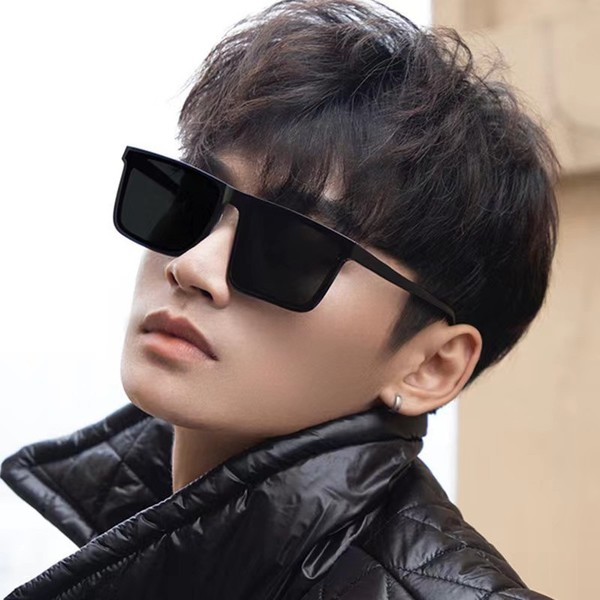 Douyin same style sunglasses new style fashion square sunglasses men's driving special anti-ultraviolet driving glasses