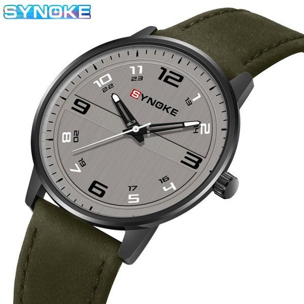 Sports retro men's quartz watch fashion simple design leather belt quartz watch student watch trendy personality